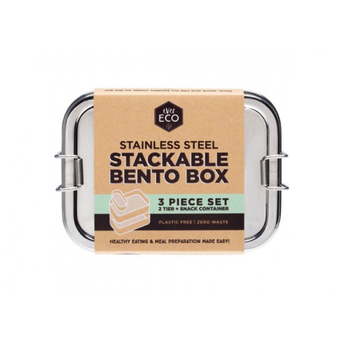 Ever Eco - 2 Tier Stackable Bento Box (+ mini snack box) 