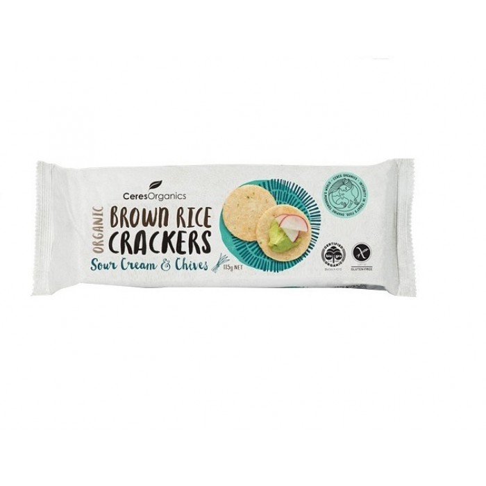 Ceres Organics - Brown Rice Crackers Sour Cream and Chives (115g)