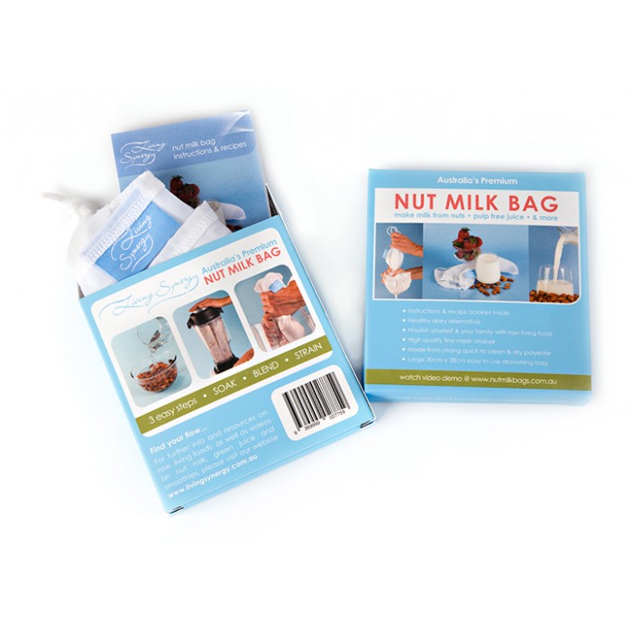 LIVING SYNERGY Nut Milk Bag Includes Recipes