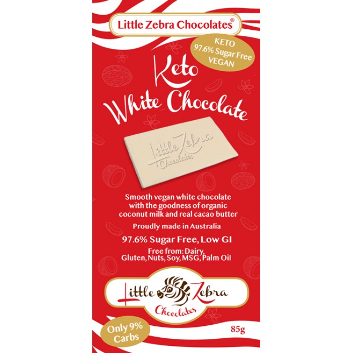 Little Zebra Chocolates - Keto White Chocolate (85g)