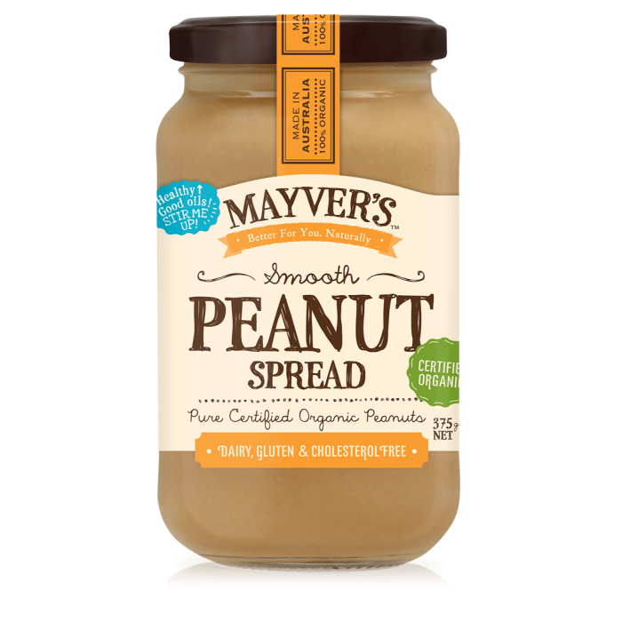 Mayver's - Organic Peanut Butter Smooth (375g)