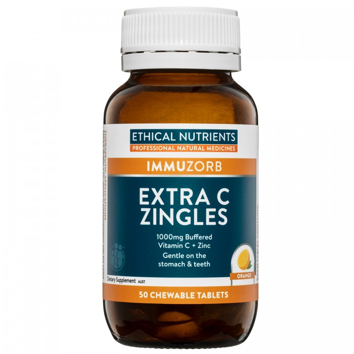 Ethical Nutrients Extra C Zingles Chewable Orange 1000mg