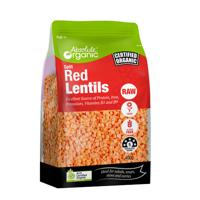 Absolute Organics - Red Lentils (400g)