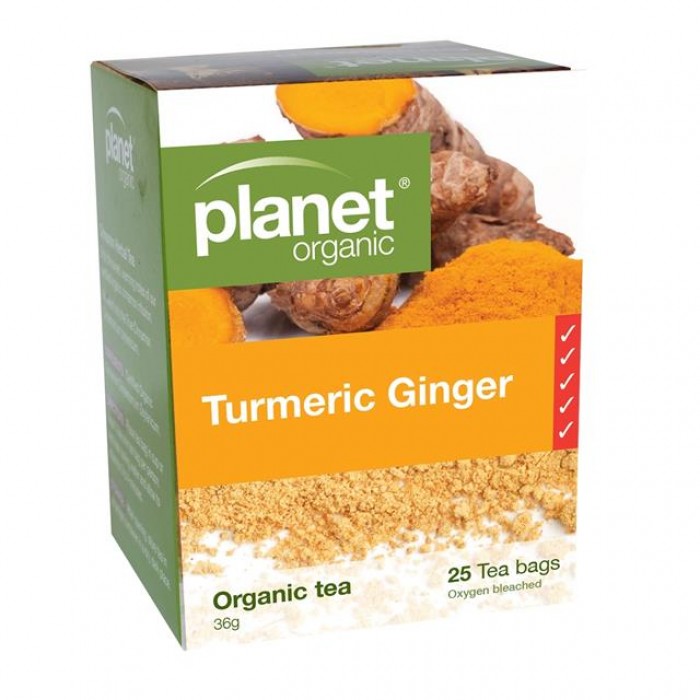 Planet Organics - Turmeric Ginger Herbal Tea (25 Teabags)