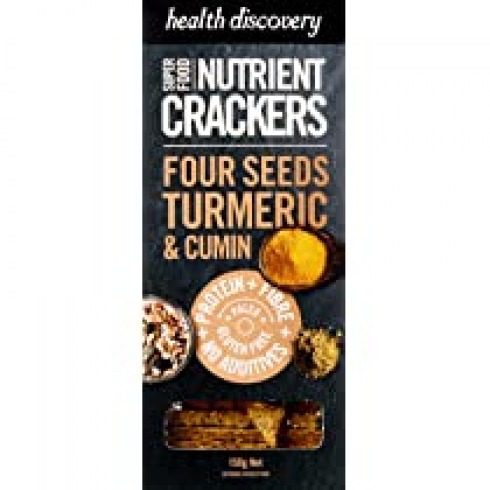 Health Discovery - Super Food Nutrient Crackers Four Seeds, Turmeric and Cumin (150g)