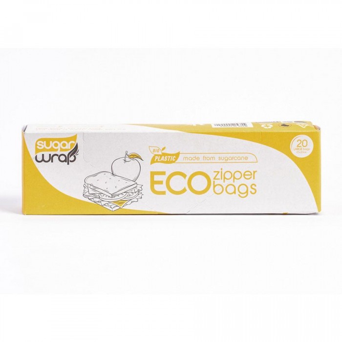 Eco Sugar Wrap - Zipper Bags Large (20 Bags)