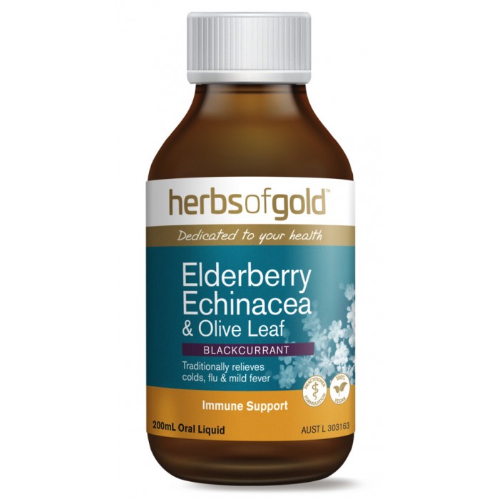 Herbs of Gold Elderberry Echinacea and Olive Leaf 200 ml