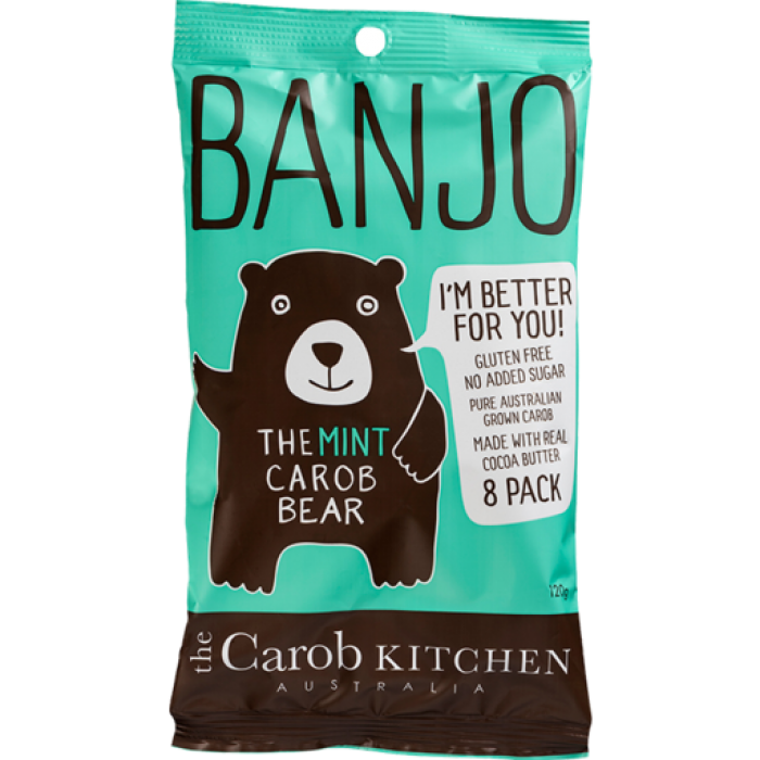 The Carob Kitchen Banjo Bear Mint 120g