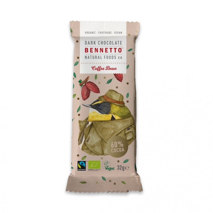 Bennetto Dark Chocolate Coffee Bean Organic (32g)