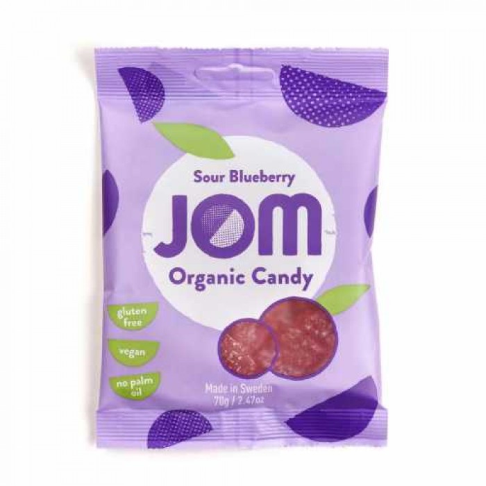 JOM Organic Candy Sour Blueberry (70g)