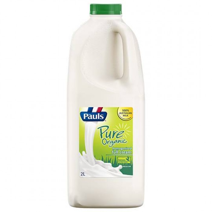 Pauls Organic Full Cream Milk - 2L