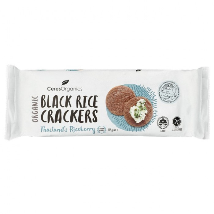 Organic black rice crackers, original - 115g