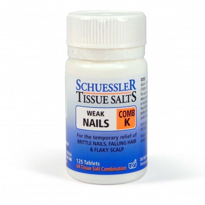 Schuessler Tissue Salts - Weak Nails (125 Tablets)